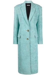 Однобортное пальто с жатым эффектом Krizia, синий