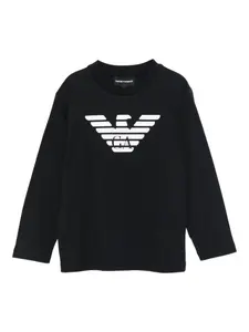 Толстовка с логотипом Emporio Armani Kids, синий