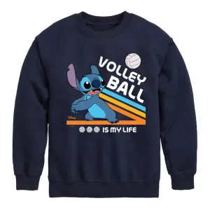 Лило и Стич мальчики 8-20 волейбол — моя жизнь флисовая толстовка Disney, синий