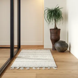 Коврик из текстурированной шерсти Chandy nuLOOM, 81x366 см, кремовый