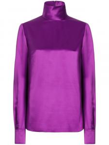 Dolce & Gabbana атласная блузка, фиолетовый