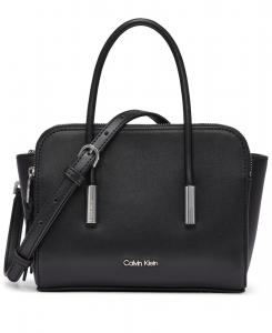 Маленькая сумка через плечо на молнии Junie Macy's, Black/Silver