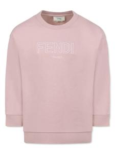 Толстовка с вышитым логотипом Fendi Kids, розовый