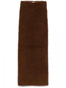 Self-Portrait трикотажная юбка макси, коричневый