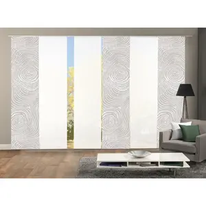 Раздвижная штора MADERAS на липучке, комплект из 6 шт., ВxШ: 245x60 см, включая крепежные аксессуары Home Wohnideen, кремовыйово-белый