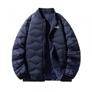 Пуховик Unisex Baseball Collar Lightweight Jeep, темно-синий