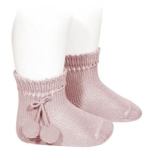 Детские короткие носки Condor с помпонами для детей от 6 месяцев до 4 лет, идеально подходят для выпускных, церемоний поступления и церемоний поступления в детский сад.
