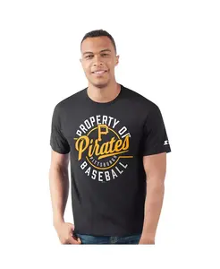 Мужская черная футболка Pittsburgh Pirates Prime Time Property of Starter