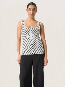 Топ Clare Monogram в полоску Soaked In Luxury, White/Multi