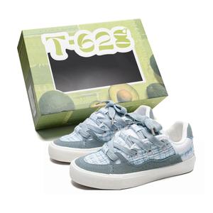 Обувь Puffy Shoes, устойчивая к истиранию, легкая, нескользящая, с низким верхом, для скейтбординга, унисекс T628, Mini Chanel-Inspired Blue