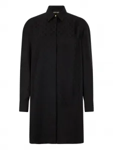 Платье-рубашка с длинными рукавами Roberto Cavalli, черный