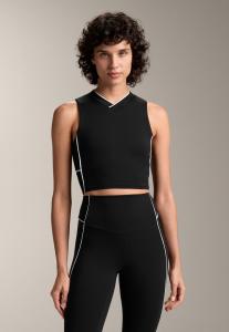 Топ OYSHO PIPING COMFORTLUX TANK, Black