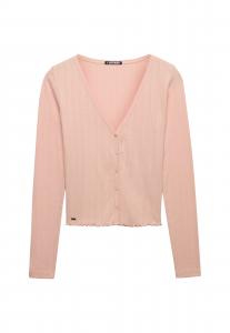 Superdry & Co Кардиган 'Athletic Essential Pointelle' вязаный, коралловый