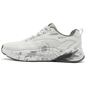 Мужские кроссовки Lifestyle с низким верхом цвета березы, белого и сине-серого цвета Qiaodan, цвет Birch White / Blue Gray