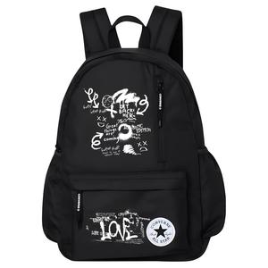 Converse Полиэстеровый рюкзак среднего размера унисекс черный, Black