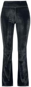 Леггинсы Urban Classics Ladies High Waist Velvet Boot Cut Legging, черный