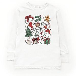 Футболка с длинным рукавом и принтом в рождественском стиле The Juniper Shop, White