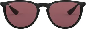 Женские солнцезащитные очки Ray-Ban Rb4171 Erika Round, Black/Polarized Purple