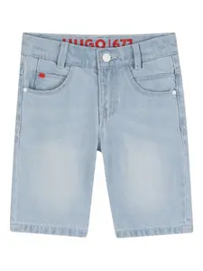 Джинсовые шорты с карманами Hugo Kids, синий