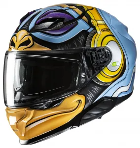 Шлем HJC F71 Monkey DJ HJC Helmets, синий/желтый