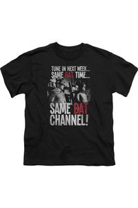 Футболка с коротким рукавом для детей Batman Classic TV Bat Channel Gildan, черный