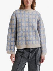 Джемпер из богатой шерсти в клетку лугано Second Female, цвет Marina