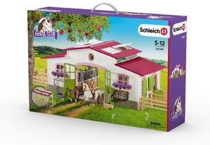 Schleich, Коллекционная фигурка, Конюшня с розовой крышей, набор, 42344