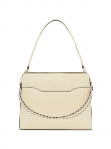 Сумка-тоут с тисненым логотипом Tous, бежевый