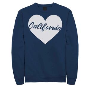 Флисовый свитшот с рисунком California Heart, синий