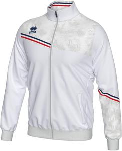 Мужская толстовка ERREA (ERICK) на молнии, с карманами и антистатическими свойствами , белый/темно-синий/красный