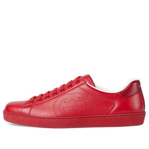 Кроссовки ace 'interlocking g - hibiscus red' Gucci, красный
