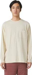 Футболка с коротким рукавом Snow Peak Garment Dyed L/S T-Shirt TS-25AU012, мужская, женская, слоновая кость