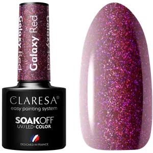 Красный гибридный лак для ногтей Claresa Galaxy, 5 гр