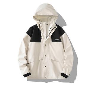 JEEP SPIRIT Водонепроницаемая ветровка защита от ветра дышащая и утепленная унисекс, Ivory White