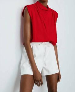 Блуза Ava Drape Neck в цвете City Red MELISSA NEPTON