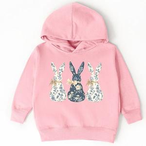 Толстовка с капюшоном для малышей Three blue willow bunnies The Juniper Shop, Pink