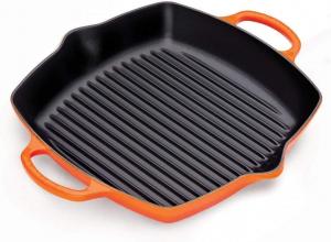 Чугунная сковорода-гриль Le CreusetSignature High Square с дополнительной ручкой, подходит для всех типов плит и духовок, 30 см, цвет красный, 20200300900422