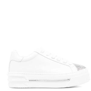 Кроссовки Rene Caovilla Xtra Crystal Embellished Leather Rene' Caovilla, white calf/silv