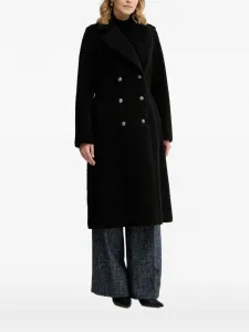 Двубортное пальто из искусственного меха Guess Usa, черный