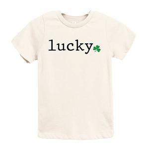 Футболка Lucky с клевером и пишущей машинкой The Juniper Shop, Cream