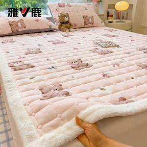 Yalu Маттрас 120х200 см, молочный вельвет, стеганый, мягкий и дышащий