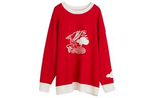 ELLE Трикотаж Женский Красный Круглый Вырез Умеренный Другие