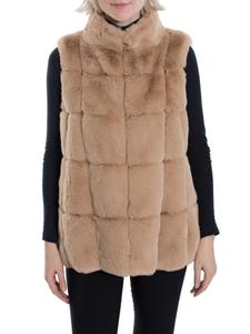 Большой жилет из искусственного меха BELLE FARE, желто-коричневый