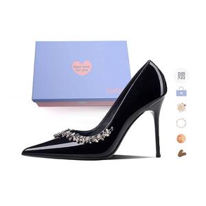 Xingdiman Стройные каблуки на шпильке женские подарочный набор черный [в коробке], цвет Black [Box Included]