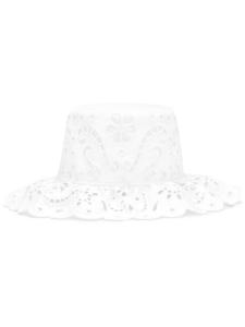 Dolce & Gabbana шляпа с английской вышивкой, белый