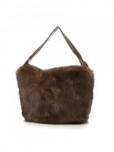 cachecache / Большая сумка с одной ручкой из эко-меха с ленточным дизайном