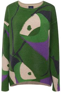 Свитер LAURASØN, цвет Grass green/Light green