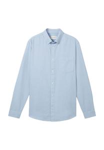 Рубашка повседневная, стандартного кроя, с длинным рукавом, воротник на пуговицах, мужская TOM TAILOR, цвет 35960 Light Blue