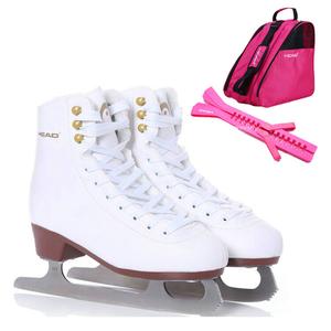 HEAD Теплые плюшевые коньки F200 для мальчиков и девочек, F200 + розовая сумка + розовый чехол для лезвий, размер 33