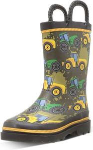 Детские резиновые сапоги Western Chief с ручками для надевания - премиальные водонепроницаемые сапоги для мальчиков и девочек, Tractor Tough